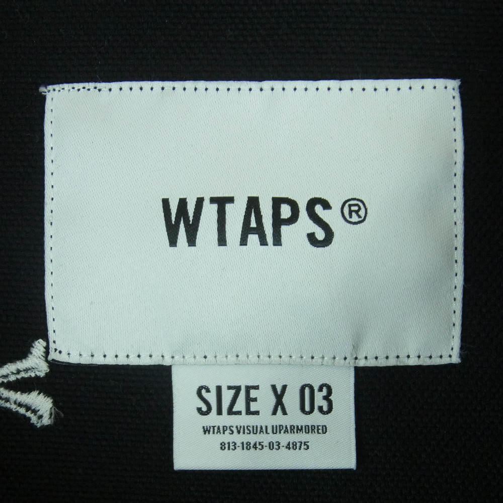 WTAPS ダブルタップス 22SS 221WVDT-SHM02 JUNGLE 01 LS COTTON OXFORD TEXTILE ジャングル 01 ロングスリーブ シャツ コットン クロスボーン ジャケット ブラック系 ホワイト系 03【中古】