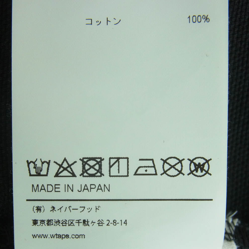 WTAPS ダブルタップス 22SS 221WVDT-SHM02 JUNGLE 01 LS COTTON OXFORD TEXTILE ジャングル 01 ロングスリーブ シャツ コットン クロスボーン ジャケット ブラック系 ホワイト系 03【中古】