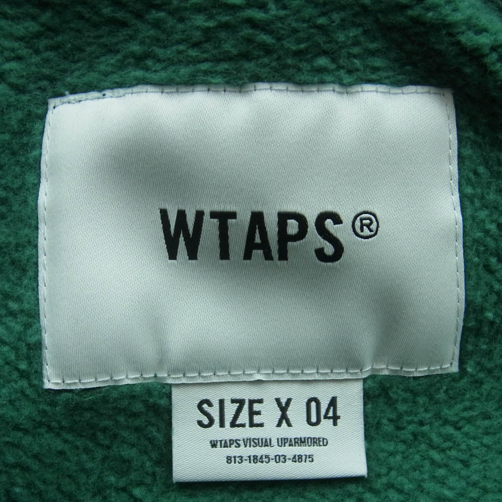 WTAPS ダブルタップス 24SS 241ATDT-CSM02 SIGN HOODY COTTON TSSC サイン フーディ コットン スウェット パーカー グリーン系 04【中古】