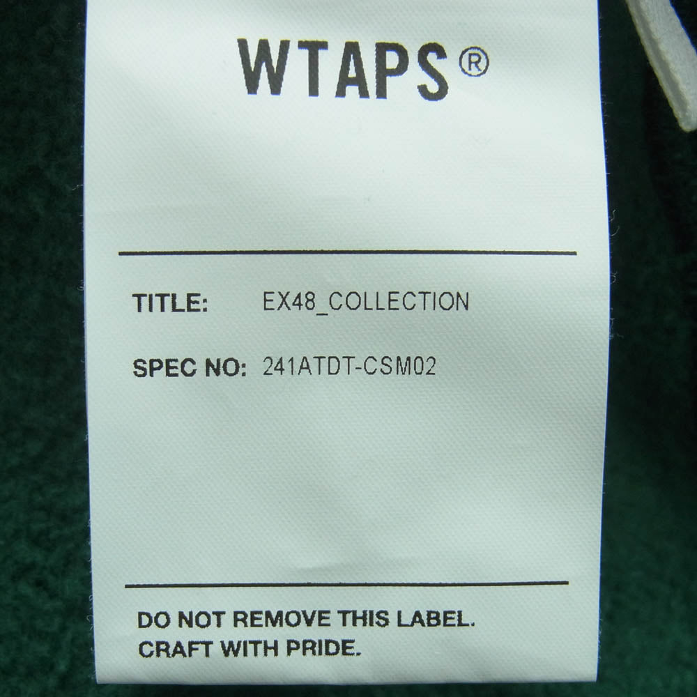 WTAPS ダブルタップス 24SS 241ATDT-CSM02 SIGN HOODY COTTON TSSC サイン フーディ コットン スウェット パーカー グリーン系 04【中古】