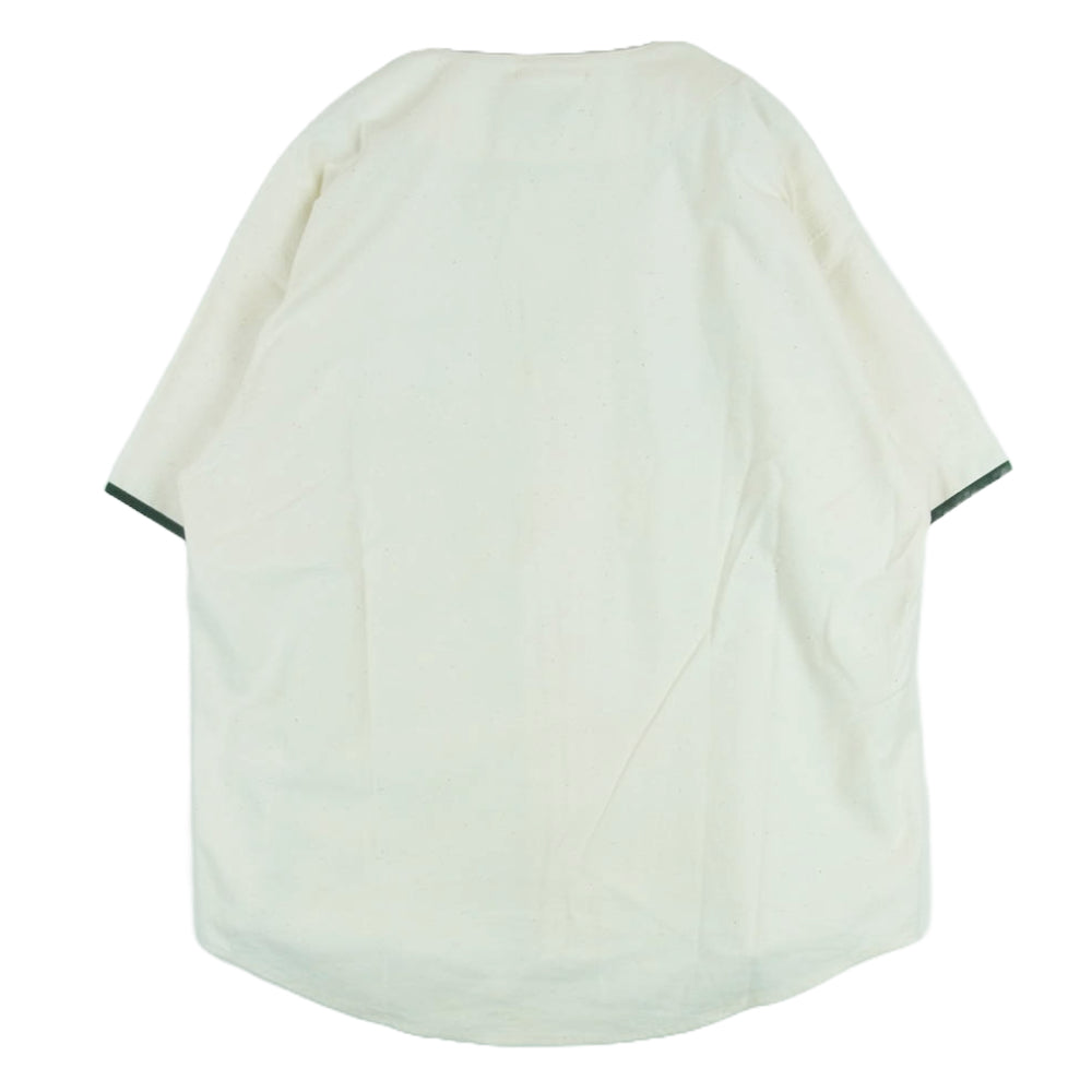 WTAPS ダブルタップス 24SS 241TQDT-SHM05 League SS Cotton Satin Spina White リーグ コットン サテン スピナ ベースボール シャツ 半袖 オフホワイト系 04【極上美品】【中古】