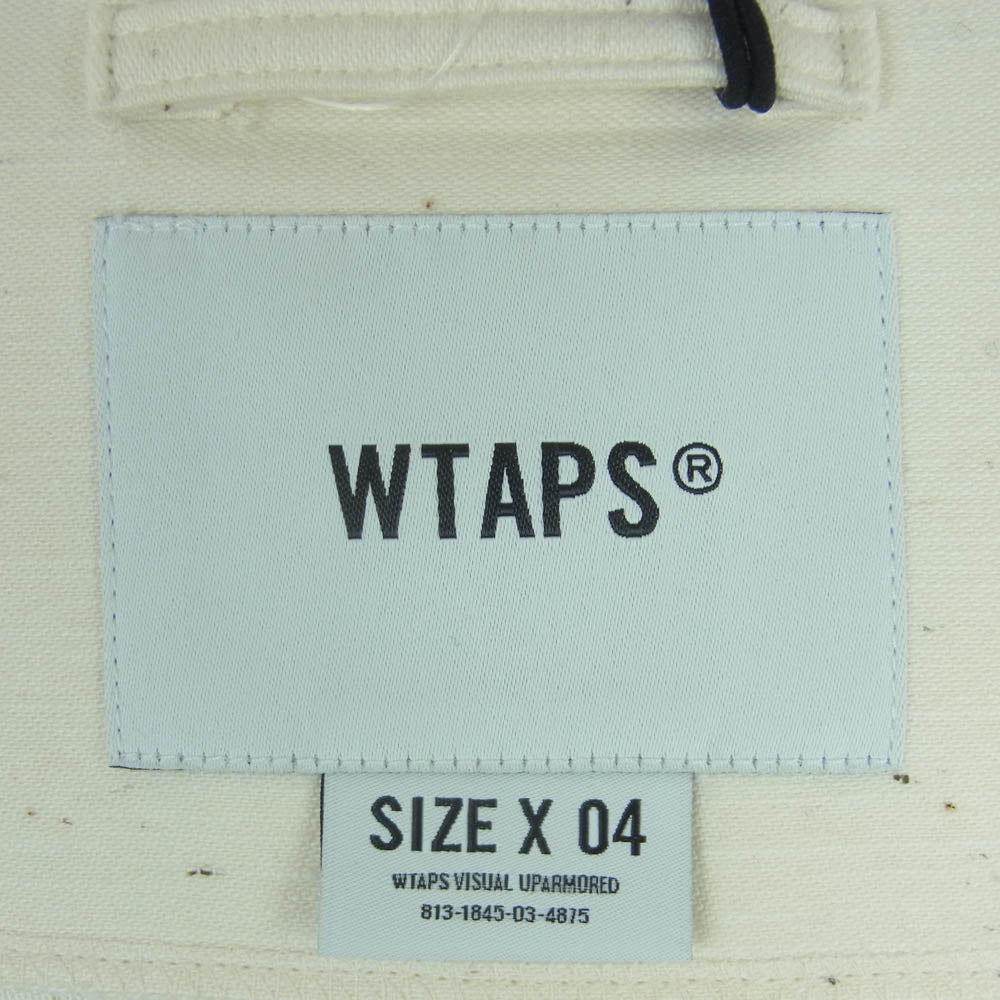 WTAPS ダブルタップス 24SS 241TQDT-SHM05 League SS Cotton Satin Spina White リーグ コットン サテン スピナ ベースボール シャツ 半袖 オフホワイト系 04【極上美品】【中古】