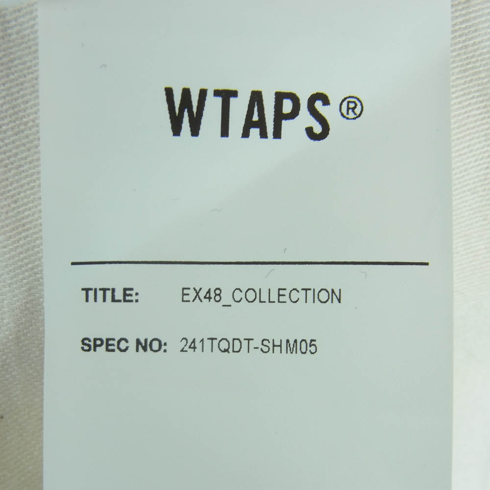 WTAPS ダブルタップス 24SS 241TQDT-SHM05 League SS Cotton Satin Spina White リーグ コットン サテン スピナ ベースボール シャツ 半袖 オフホワイト系 04【極上美品】【中古】