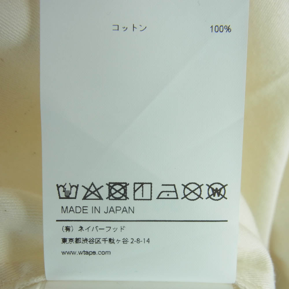 WTAPS ダブルタップス 24SS 241TQDT-SHM05 League SS Cotton Satin Spina White リーグ コットン サテン スピナ ベースボール シャツ 半袖 オフホワイト系 04【極上美品】【中古】