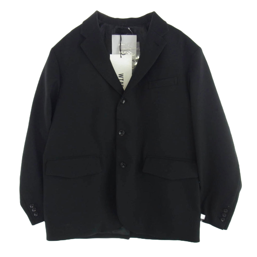 WTAPS ダブルタップス 23AW 232TQDT-JKM04 ACADEMY / JACKET / POLY. TWILL アカデミー テーラード ジャケット ブラック系 03【美品】【中古】