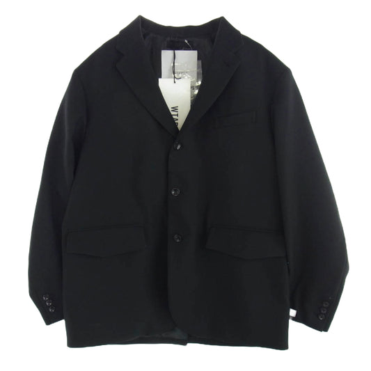 WTAPS ダブルタップス 23AW 232TQDT-JKM04 ACADEMY / JACKET / POLY. TWILL アカデミー テーラード ジャケット ブラック系 03【美品】【中古】