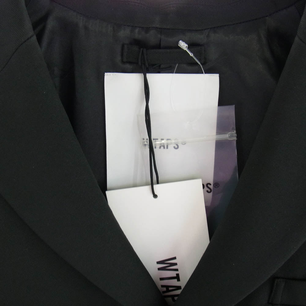 WTAPS ダブルタップス 23AW 232TQDT-JKM04 ACADEMY / JACKET / POLY. TWILL アカデミー テーラード ジャケット ブラック系 03【美品】【中古】