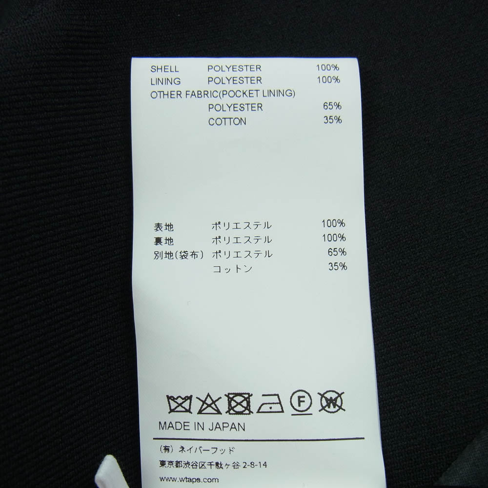 WTAPS ダブルタップス 23AW 232TQDT-JKM04 ACADEMY / JACKET / POLY. TWILL アカデミー テーラード ジャケット ブラック系 03【美品】【中古】