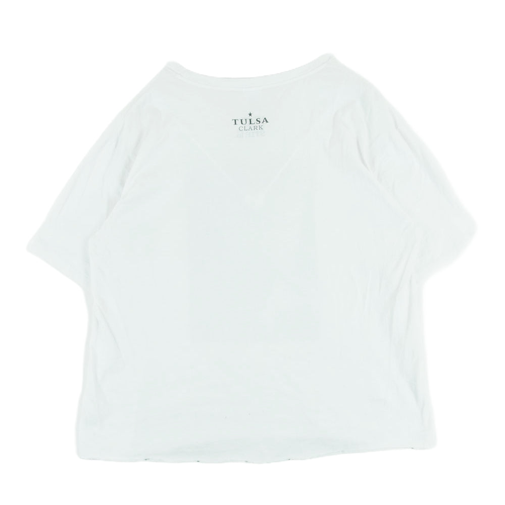 WACKO MARIA ワコマリア STIE-lo LARRY CLARK TULSA STANDARD CREW NECK T-SHIRT ラリー クラークプリント 半袖 Tシャツ ホワイト系 XL【中古】