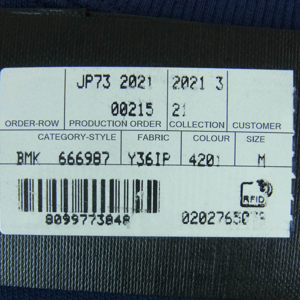 SAINT LAURENT サンローラン 666987 Y36IP Logo Print Sweat Shirt YSL ヴィンテージ ロゴ クルーネック スウェット ネイビー系 M【極上美品】【中古】