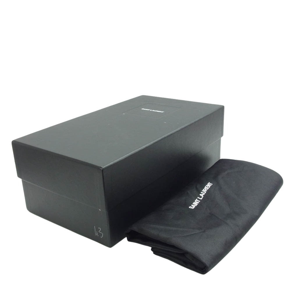 SAINT LAURENT サンローラン 711032 le loafer 5cm heel ペニー ローファー ブラック系 43【新古品】【未使用】【中古】