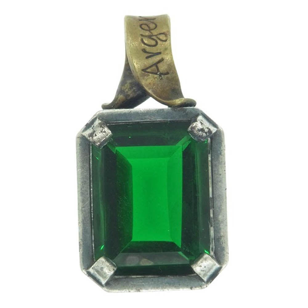 ARGENT GLEAM アージェントグリーム ストーン ペンダント トップ グリーン系 シルバー系【中古】