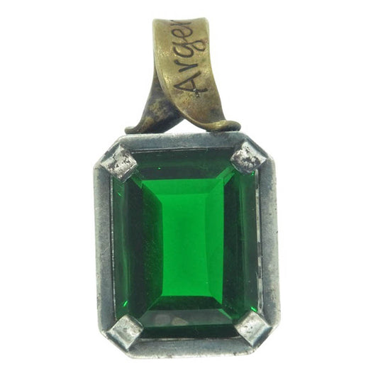 ARGENT GLEAM アージェントグリーム ストーン ペンダント トップ グリーン系 シルバー系【中古】
