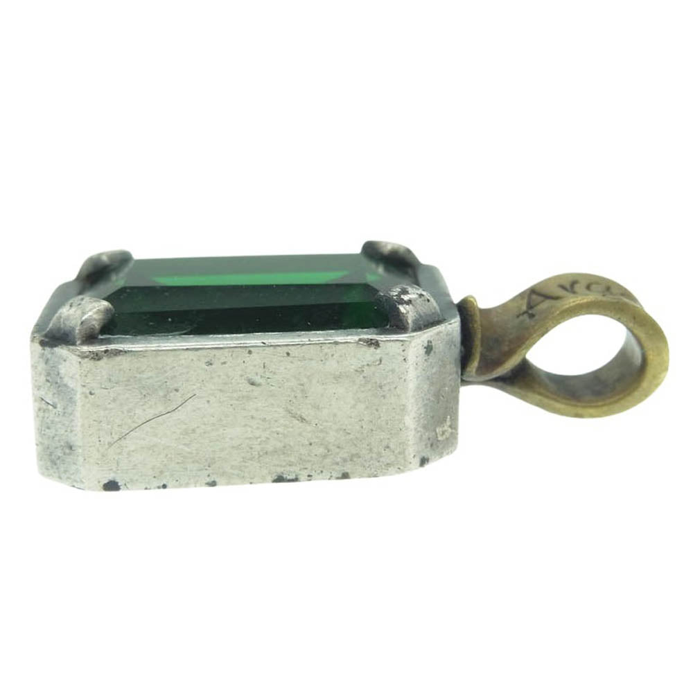 ARGENT GLEAM アージェントグリーム ストーン ペンダント トップ グリーン系 シルバー系【中古】