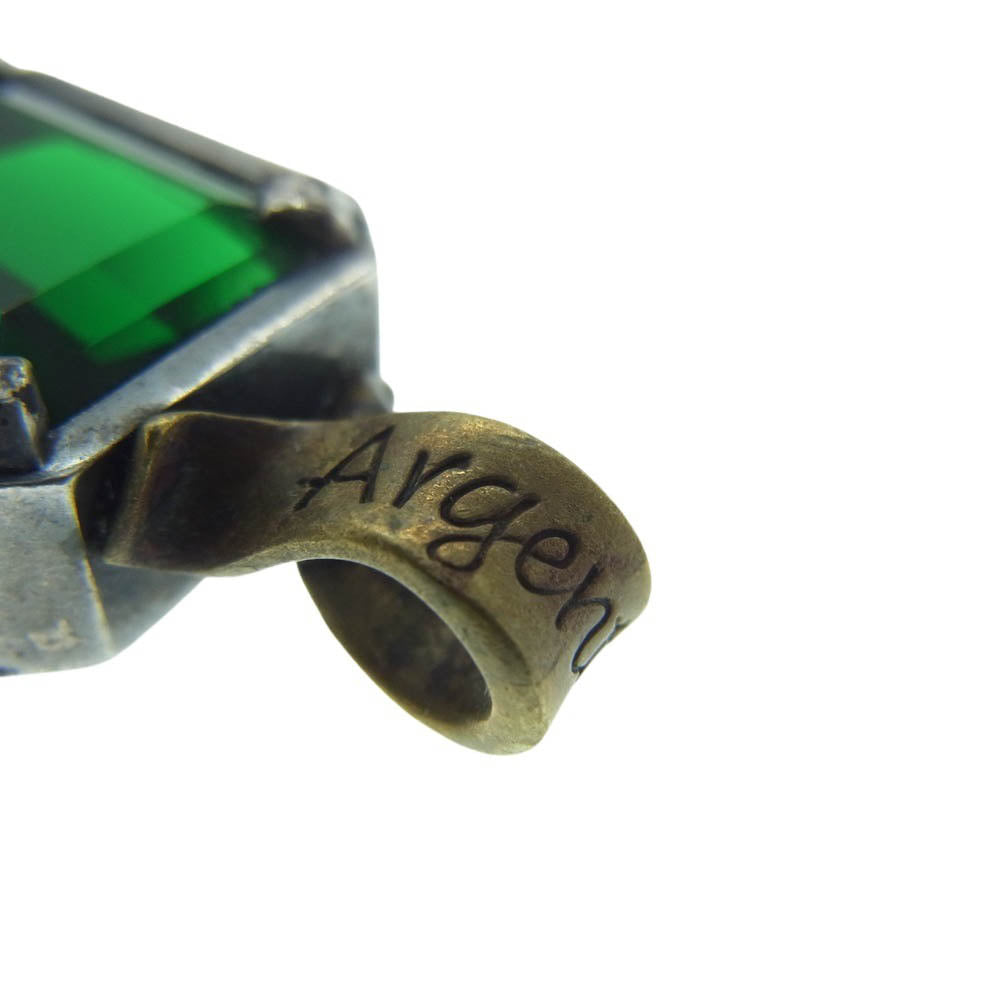 ARGENT GLEAM アージェントグリーム ストーン ペンダント トップ グリーン系 シルバー系【中古】