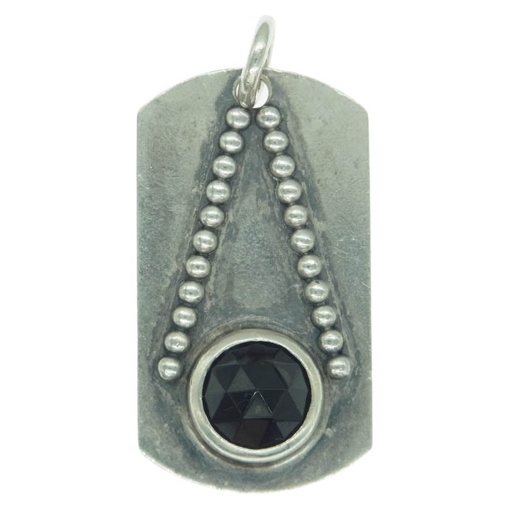 ARGENT GLEAM アージェントグリーム LIQUID ストーン ドッグタグ ペンダント トップ シルバー系【中古】