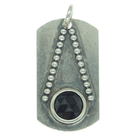 ARGENT GLEAM アージェントグリーム LIQUID ストーン ドッグタグ ペンダント トップ シルバー系【中古】