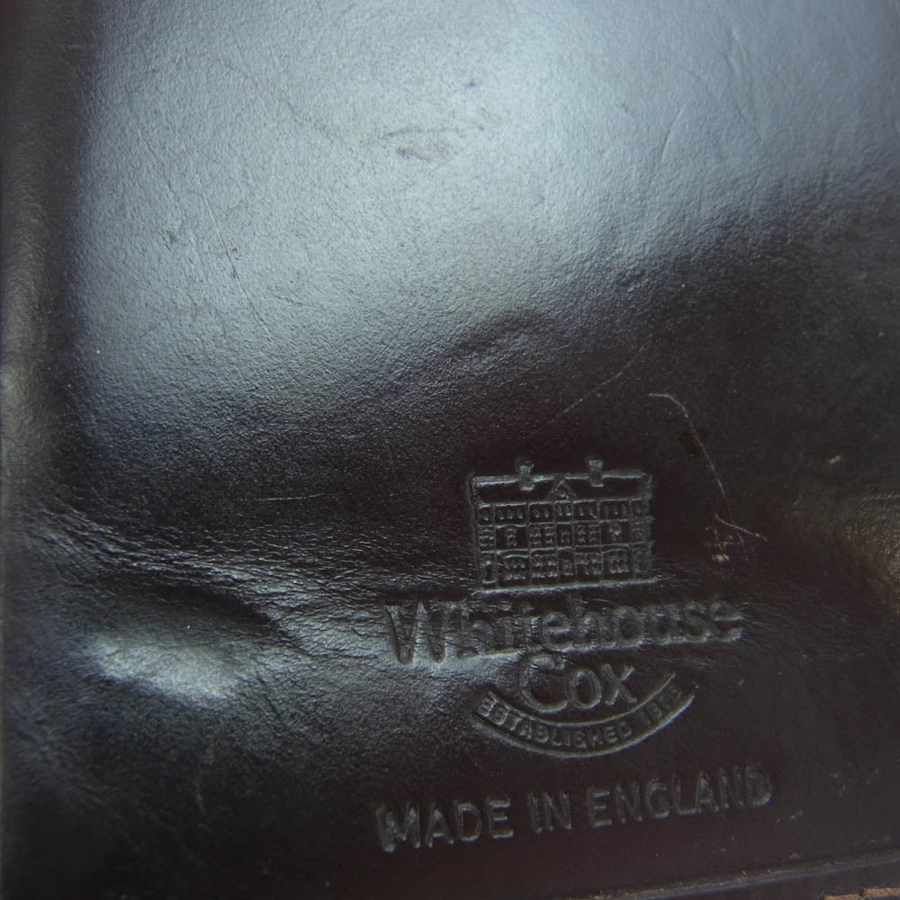 WHITE HOUSE COX ホワイトハウスコックス レザー ウォレット 2つ折り 財布 ダークブラウン系【中古】