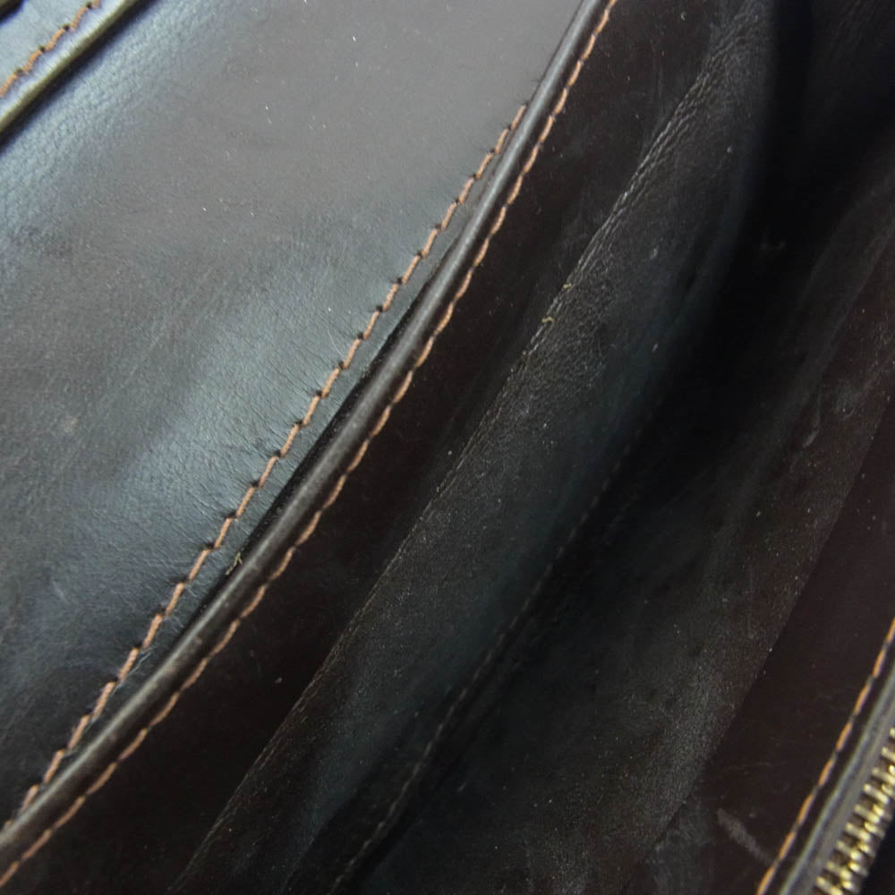 WHITE HOUSE COX ホワイトハウスコックス レザー ウォレット 2つ折り 財布 ダークブラウン系【中古】