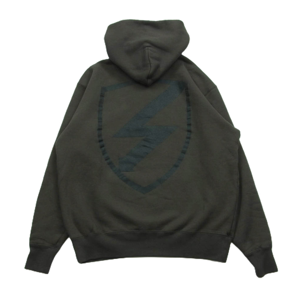 RATS ラッツ 23RTC-1003 CROSS NECK HOODIE BOLT ボルトプリント クロスネック プルオーバー パーカー カーキ系 KHAKI L【中古】