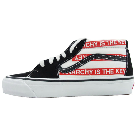 UNDERCOVER アンダーカバー UC1D9F04 OTW VANS バンズ SK8-MID ミッドカット スニーカー ブラック系 ホワイト系 レッド系 27.5cm【極上美品】【中古】