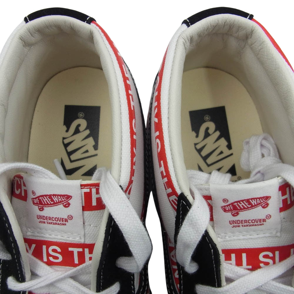 UNDERCOVER アンダーカバー UC1D9F04 OTW VANS バンズ SK8-MID ミッドカット スニーカー ブラック系 ホワイト系 レッド系 27.5cm【極上美品】【中古】