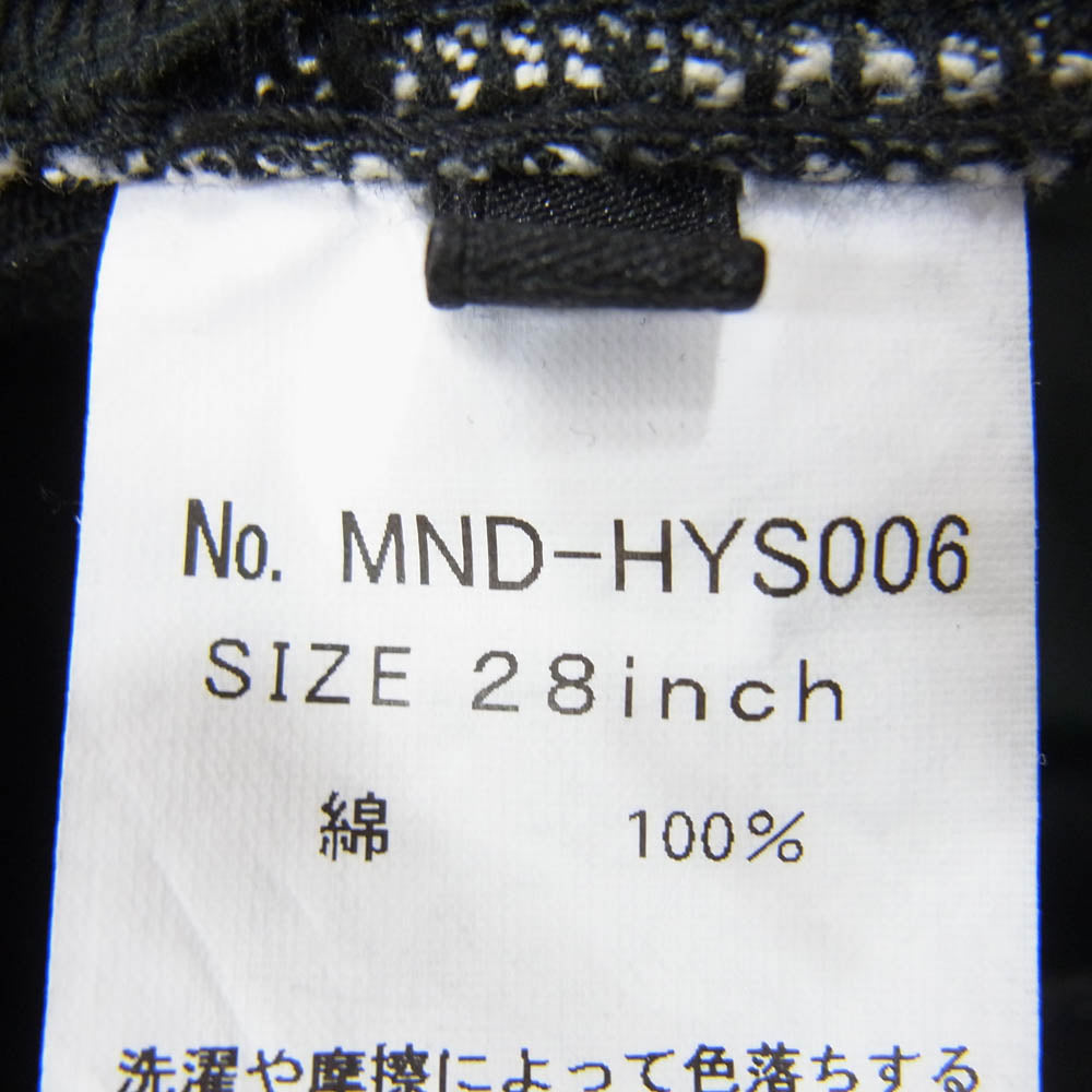 HYSTERIC GLAMOUR ヒステリックグラマー MND-HYS006 × MINEDENIM Denim Pants マインデニム デニムパンツ ブラック系 28【中古】