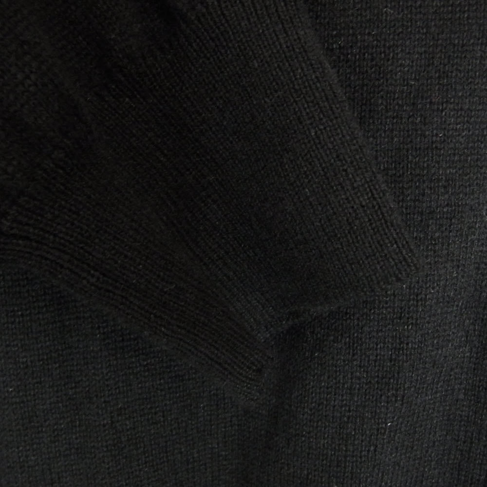 AURALEE オーラリー 24AW A24SP02SC SUPER FINE CASHMERE SILK KNIT SKIPPER POLO カシミヤ シルク スキッパー 長袖ニットポロシャツ ブラック系 3【美品】【中古】