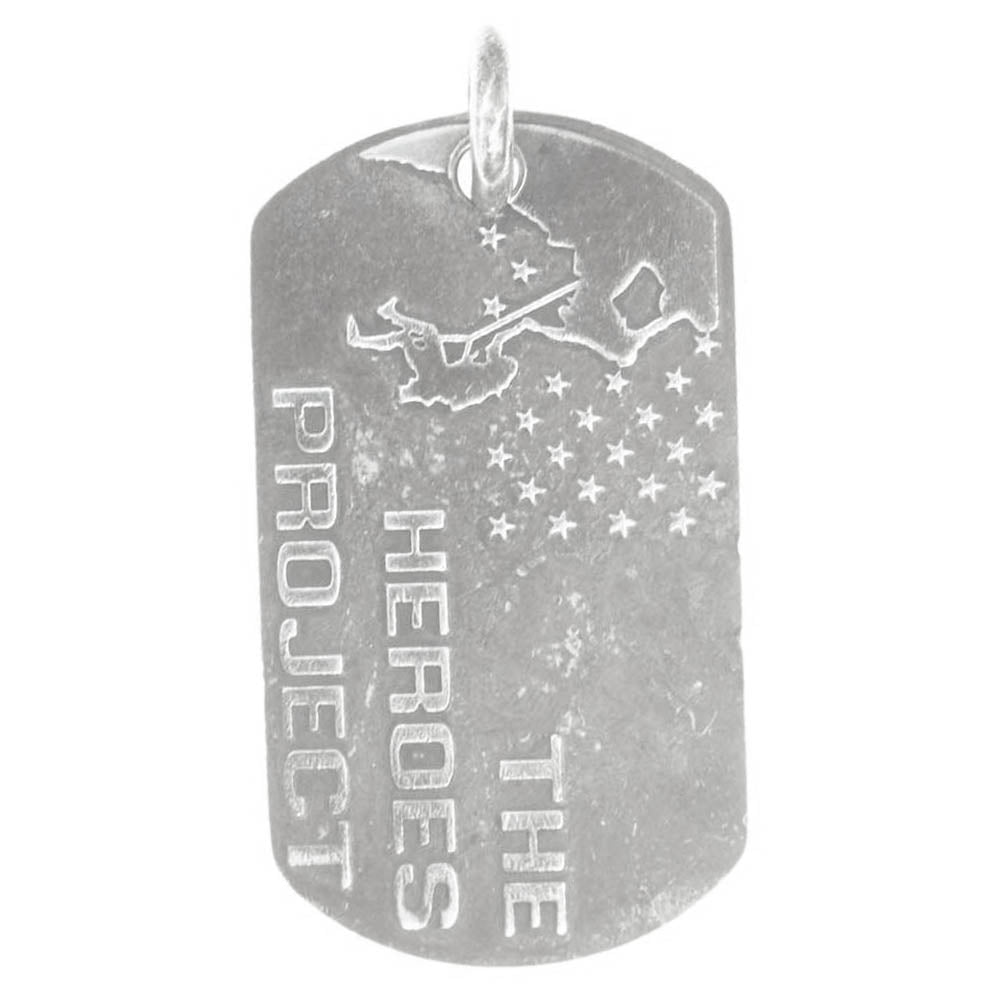 CHROME HEARTS クロムハーツ（原本無） D TAG LRG HEROES PROJECT 星条旗 ドッグタグ ラージドッグタグ ネックレス トップ シルバー系【中古】