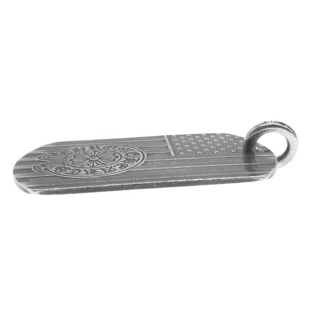 CHROME HEARTS クロムハーツ（原本無） D TAG LRG HEROES PROJECT 星条旗 ドッグタグ ラージドッグタグ ネックレス トップ シルバー系【中古】