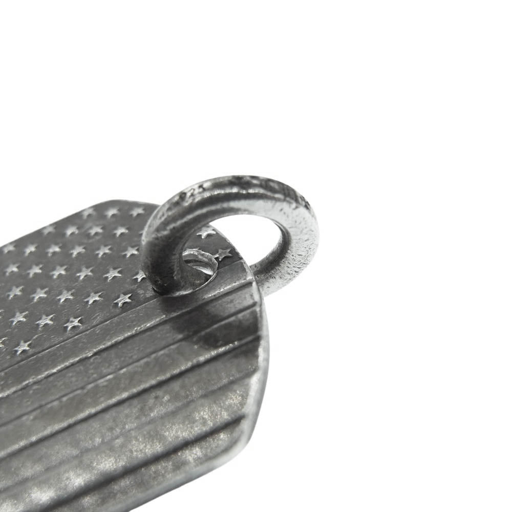 CHROME HEARTS クロムハーツ（原本無） D TAG LRG HEROES PROJECT 星条旗 ドッグタグ ラージドッグタグ ネックレス トップ シルバー系【中古】