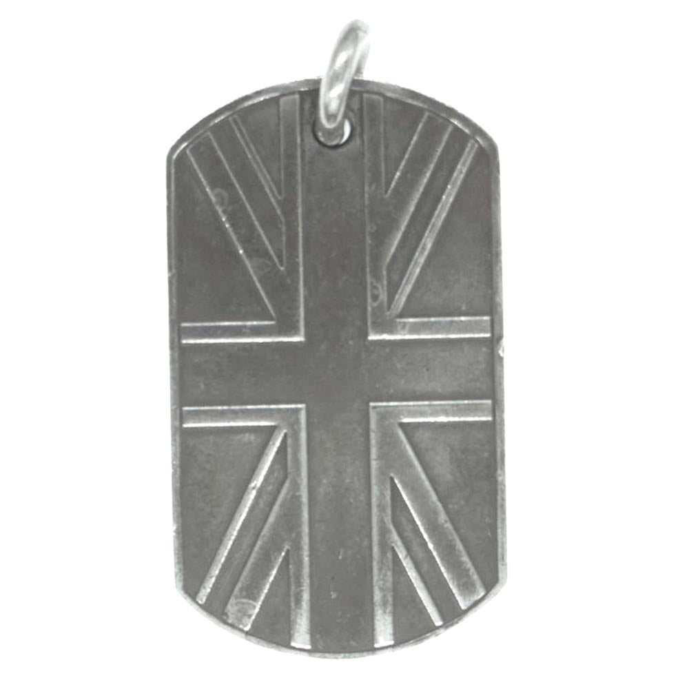 CHROME HEARTS クロムハーツ（原本無） D/TAG LRG UNION JACK ユニオンジャック ドッグタグ ラージドッグタグ ネックレス トップ シルバー系【中古】