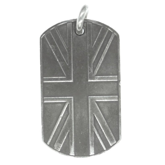 CHROME HEARTS クロムハーツ（原本無） D/TAG LRG UNION JACK ユニオンジャック ドッグタグ ラージドッグタグ ネックレス トップ シルバー系【中古】