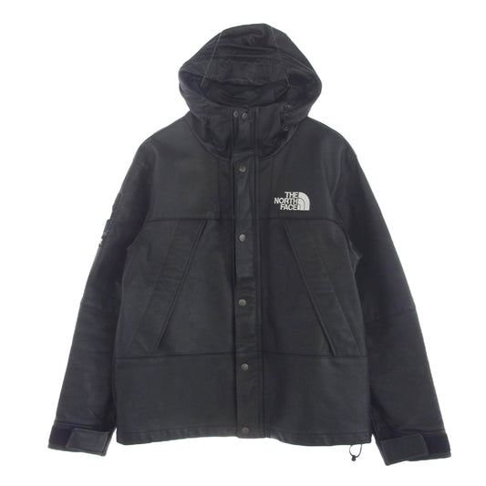 Supreme シュプリーム 18AW NP61807I × THE NORTH FACE Leather Mountain Parka レザー マウンテン パーカー レザー ジャケット ブラック系【中古】