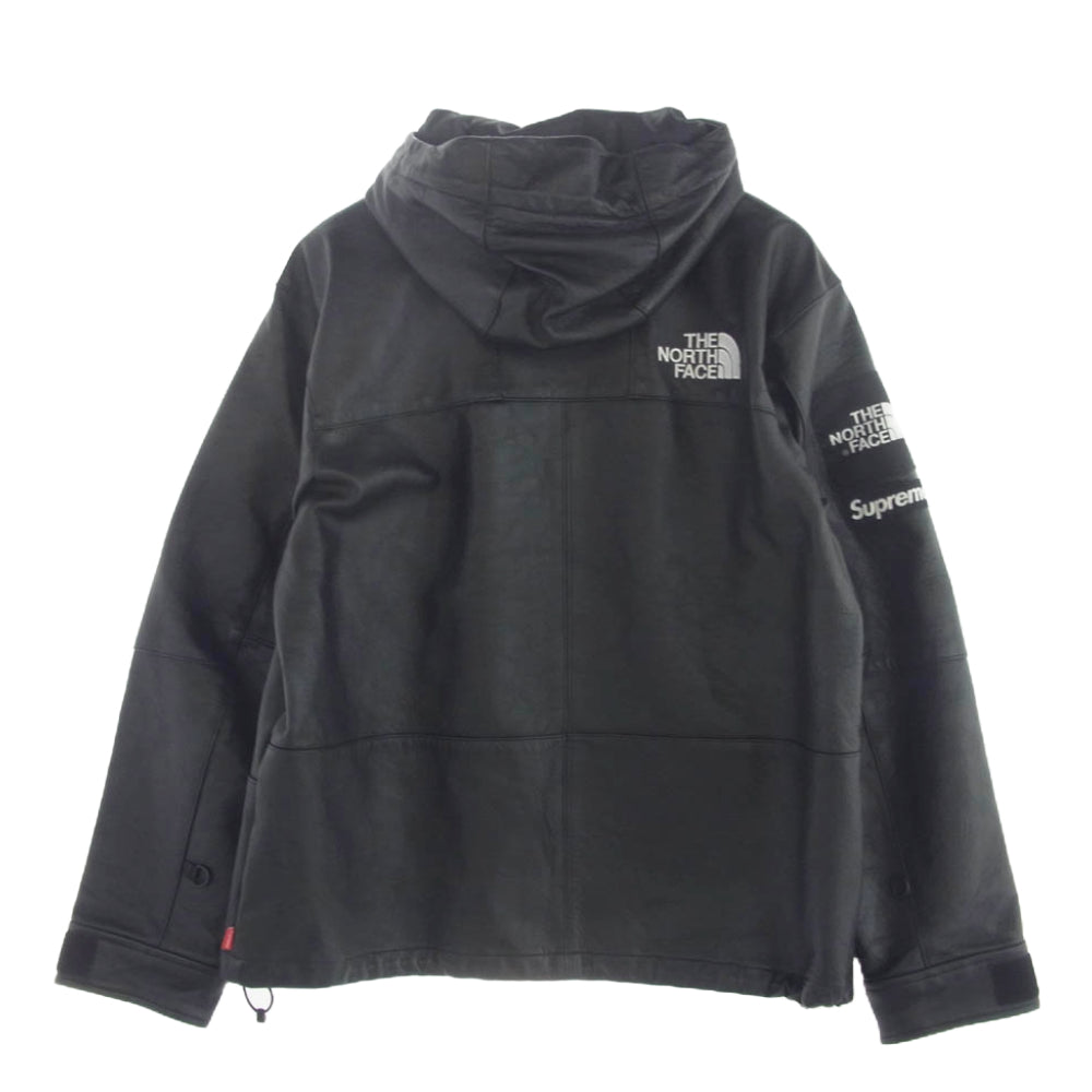 Supreme シュプリーム 18AW NP61807I × THE NORTH FACE Leather Mountain Parka レザー マウンテン パーカー レザー ジャケット ブラック系【中古】