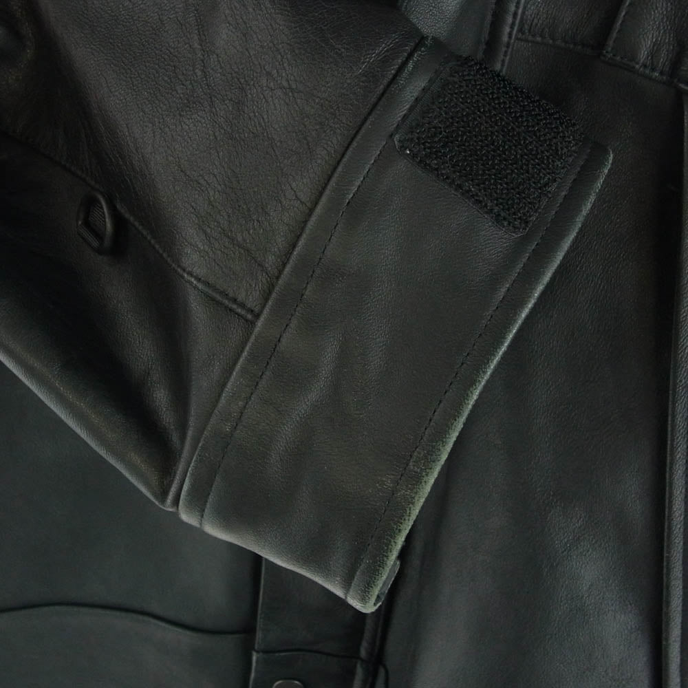 Supreme シュプリーム 18AW NP61807I × THE NORTH FACE Leather Mountain Parka レザー マウンテン パーカー レザー ジャケット ブラック系【中古】