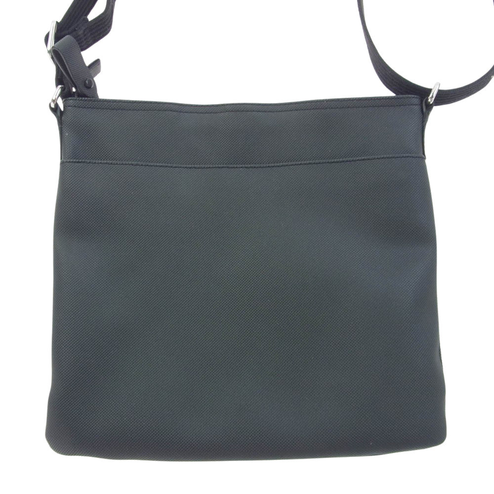 LACOSTE ラコステ ロゴ ショルダー バッグ ブラック系【中古】