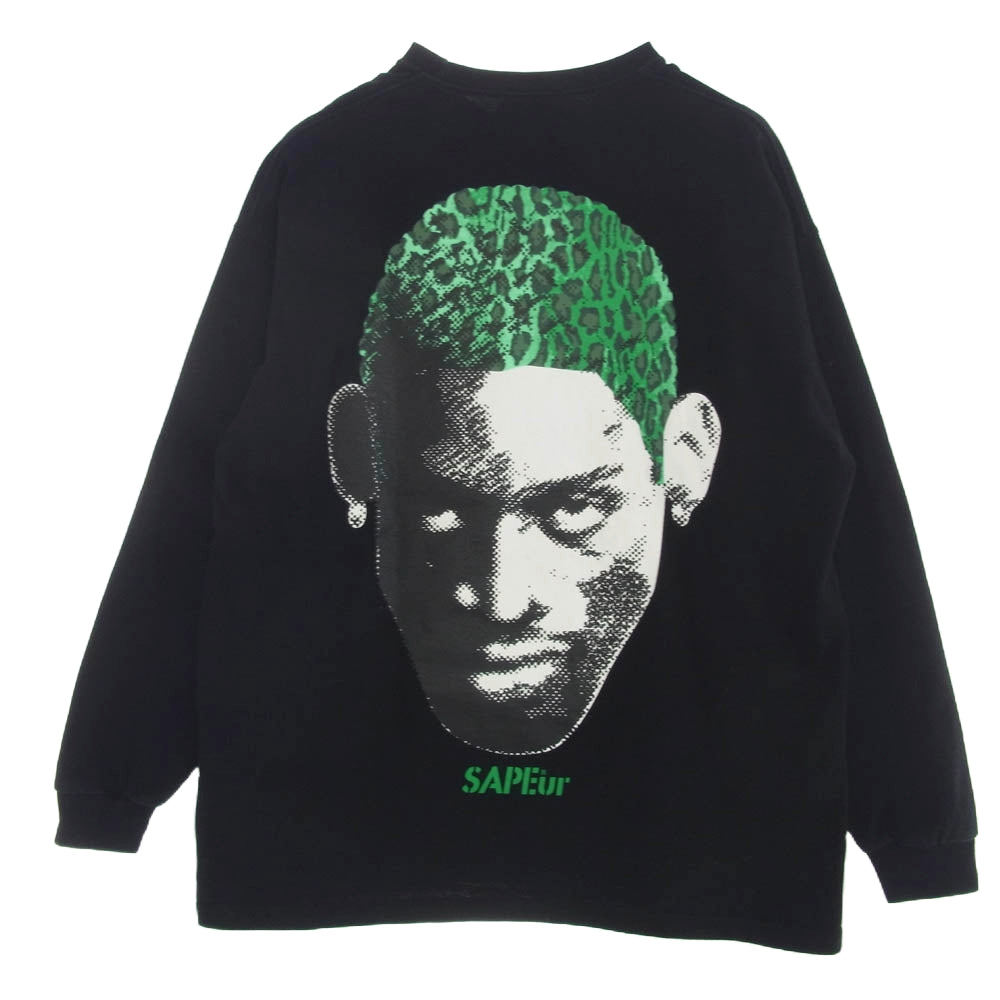 SAPEUR サプール ロッドマン レオパード ロゴ ロングスリーブ Tシャツ