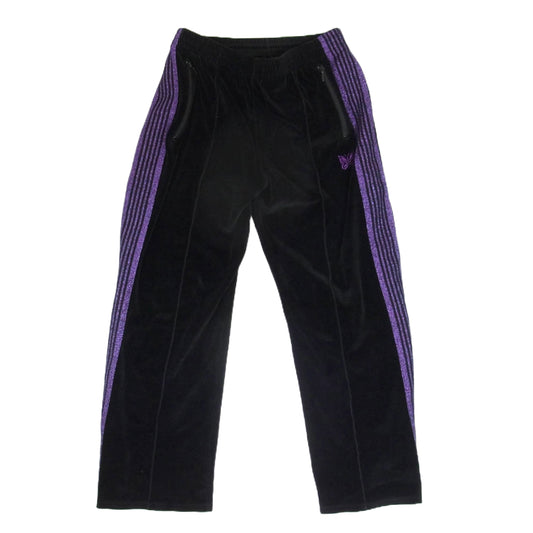 Needles ニードルス NS1690 × THE GALLERY BOX 別注 TRACK PANT-C/PE VELOUR ザ ギャラリー ボックス トラック パンツ ベロア ボトムス スラックスジャージ ブラック系 M【中古】