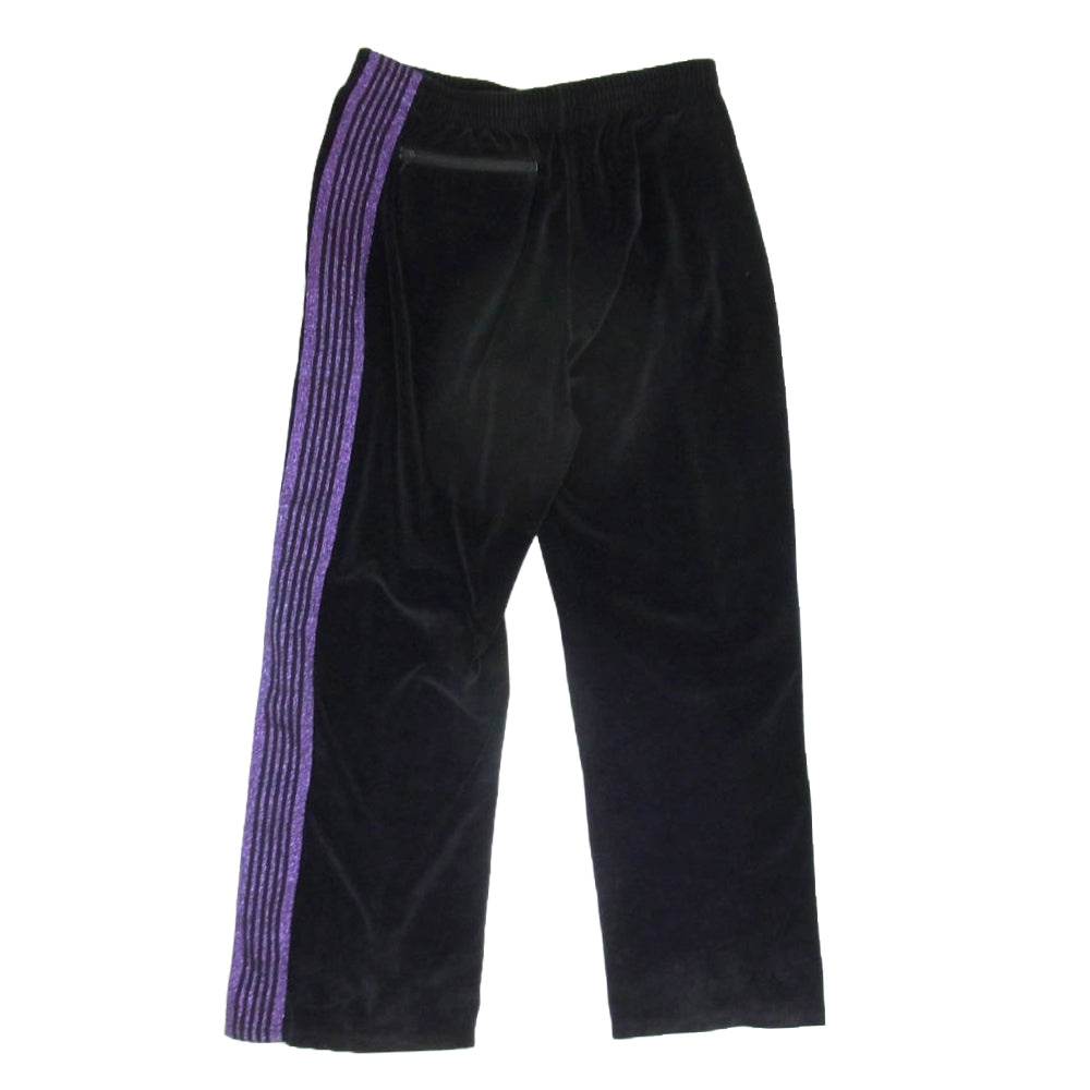 Needles ニードルス NS1690 × THE GALLERY BOX 別注 TRACK PANT-C/PE VELOUR ザ ギャラリー ボックス トラック パンツ ベロア ボトムス スラックスジャージ ブラック系 M【中古】