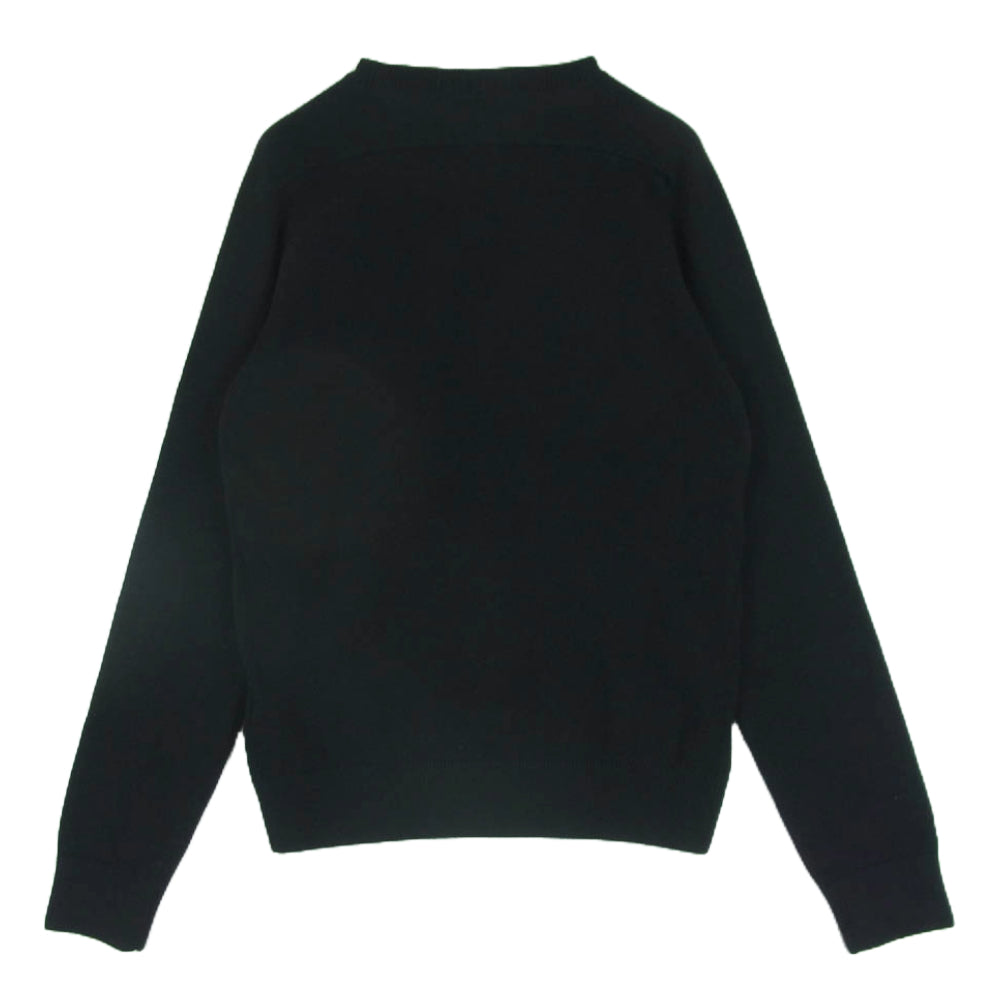 SAINT LAURENT サンローラン 622227 YALL2 カシミヤ 100% カシミア クルーネック 長袖 セーター ニット ブラック系 M【極上美品】【中古】