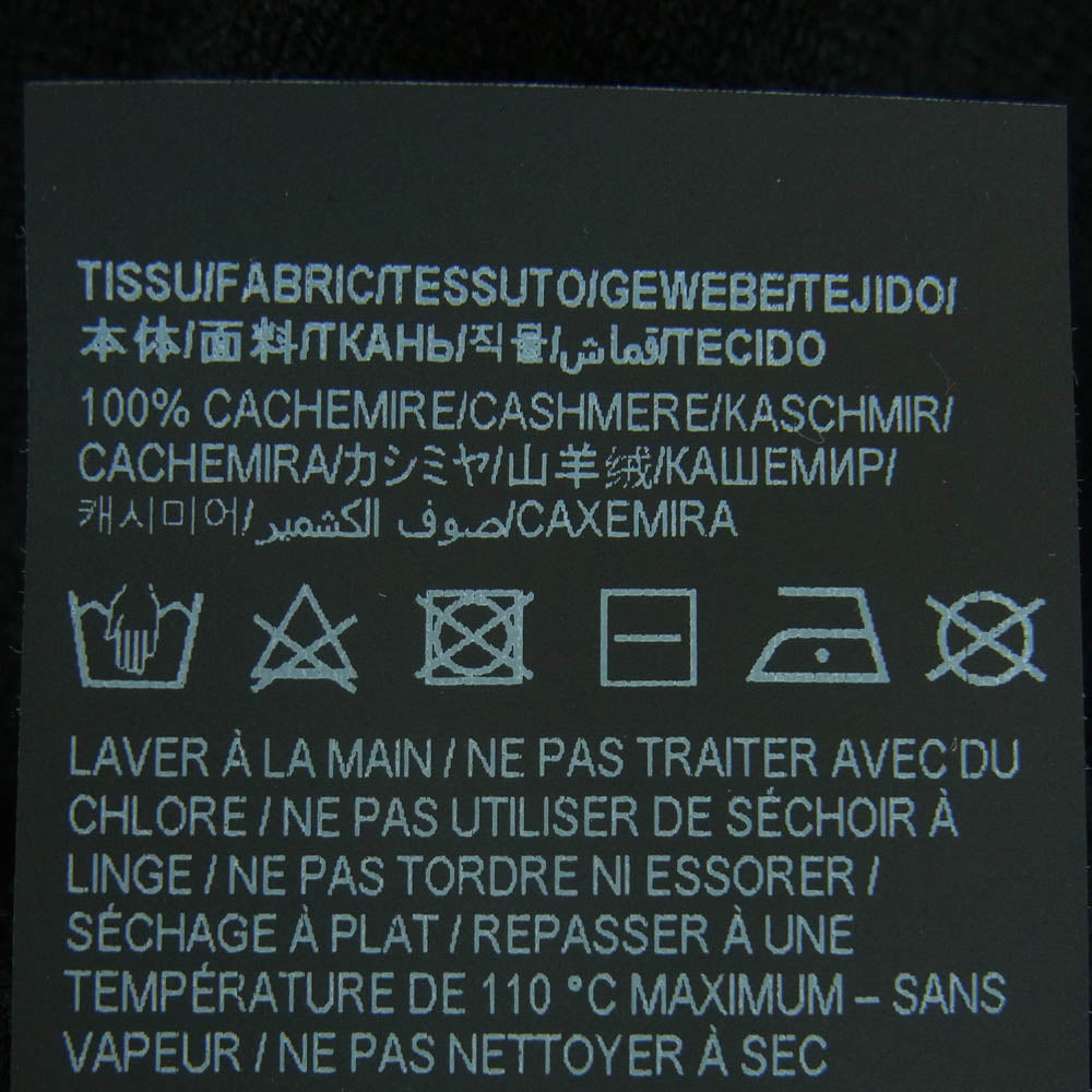 SAINT LAURENT サンローラン 622227 YALL2 カシミヤ 100% カシミア クルーネック 長袖 セーター ニット ブラック系 M【極上美品】【中古】