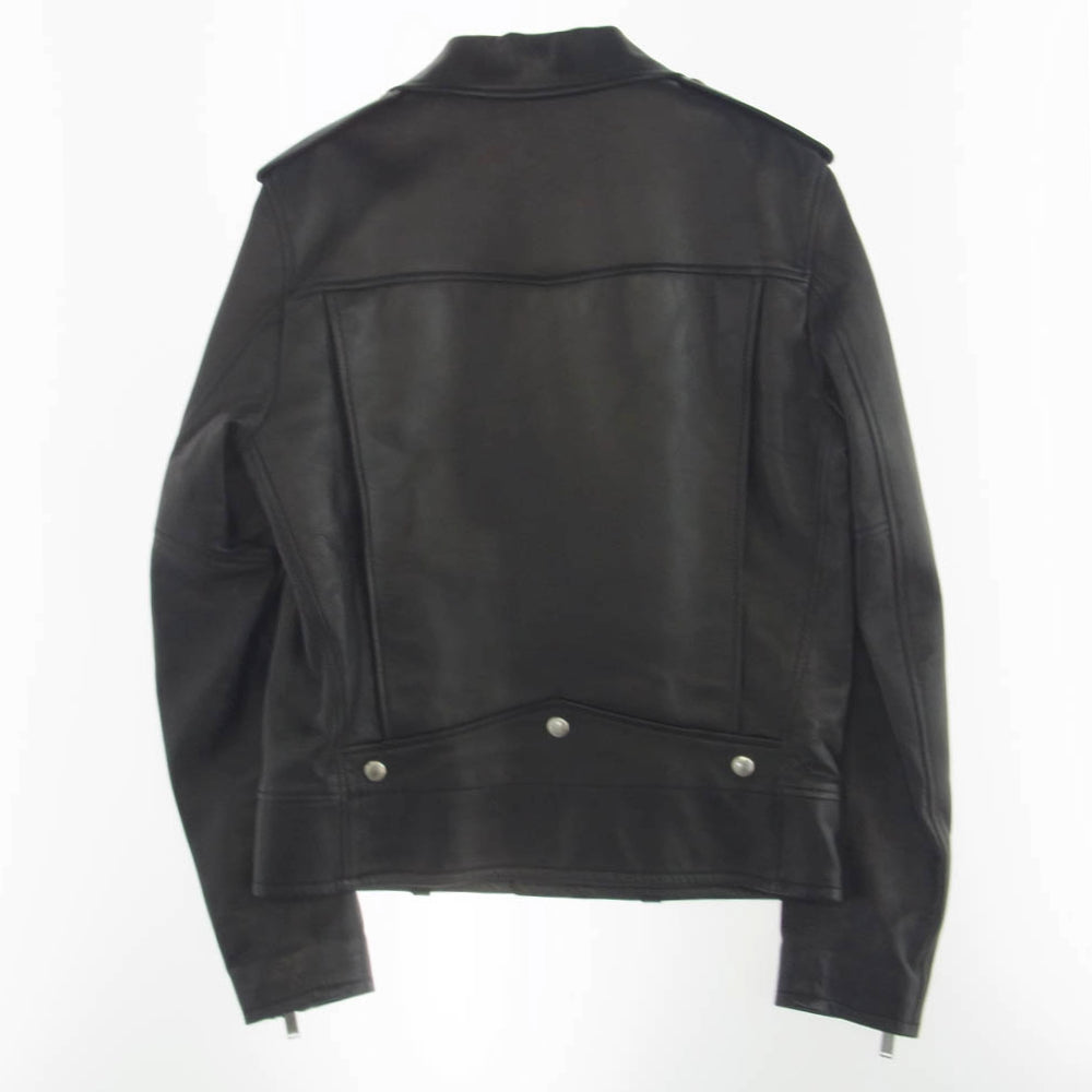SAINT LAURENT サンローラン 484284 Y5YA2 L01 クラシック モーター サイクル レザー ライダース ジャケット ブラック系 46【極上美品】【中古】