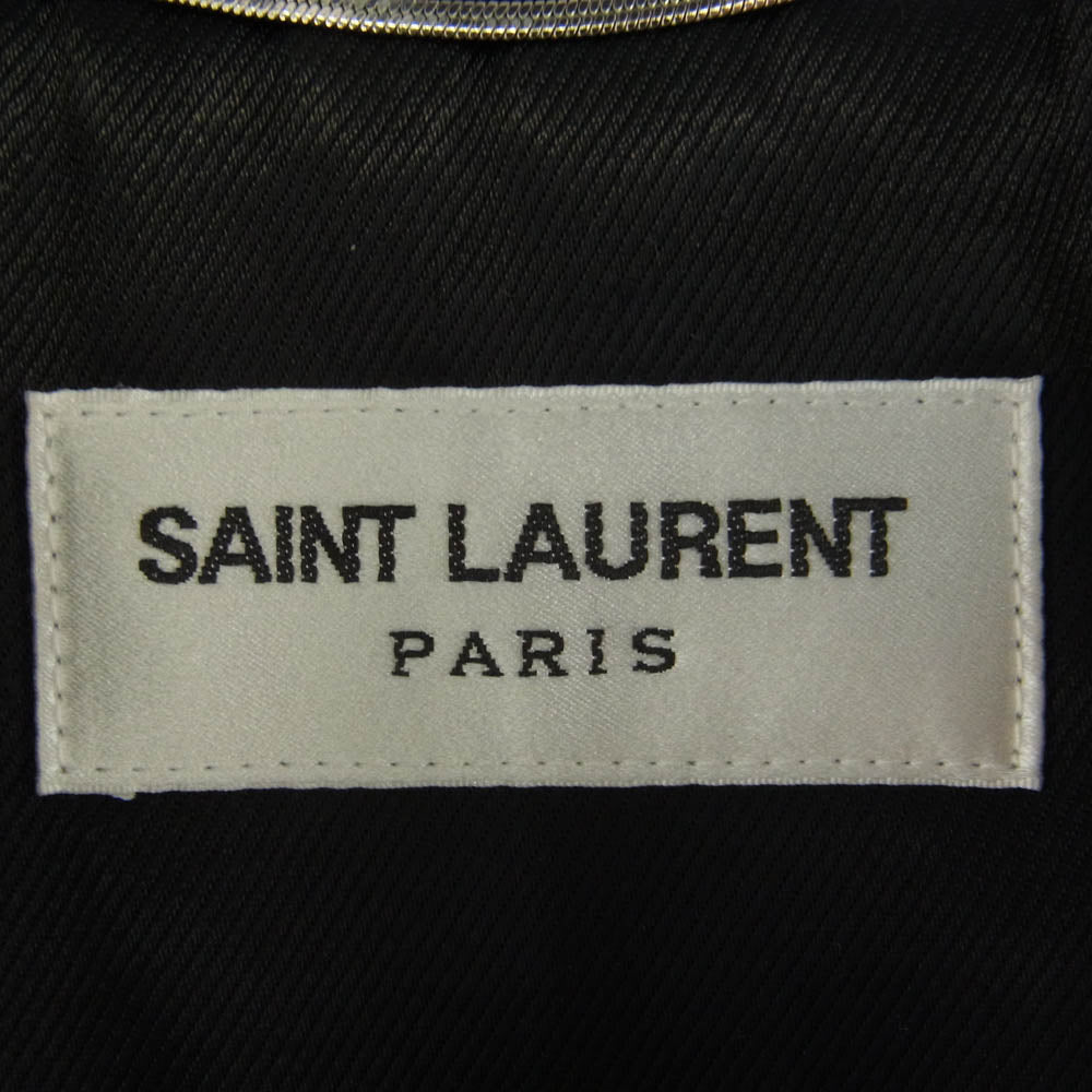 SAINT LAURENT サンローラン 484284 Y5YA2 L01 クラシック モーター サイクル レザー ライダース ジャケット ブラック系 46【極上美品】【中古】