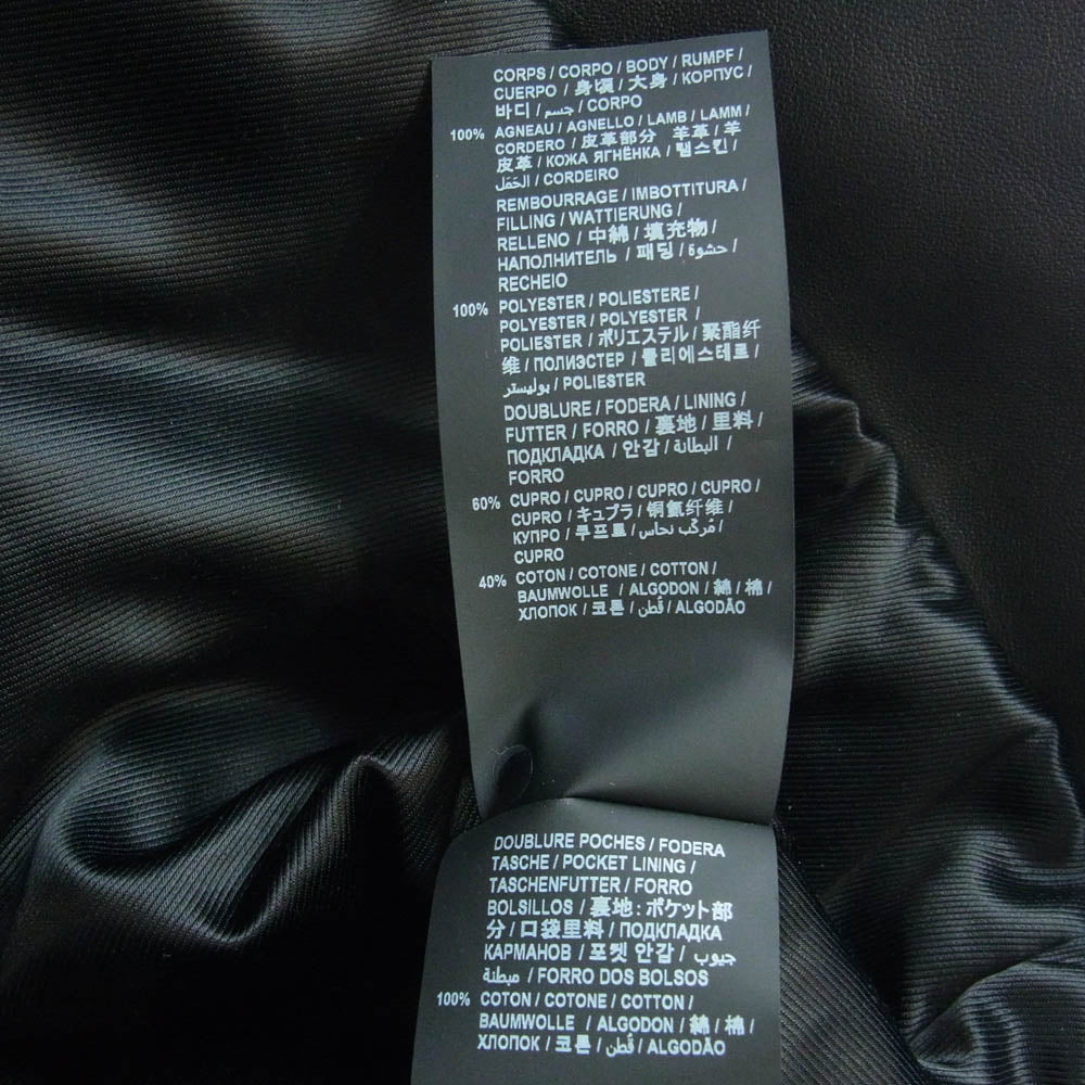 SAINT LAURENT サンローラン 484284 Y5YA2 L01 クラシック モーター サイクル レザー ライダース ジャケット ブラック系 46【極上美品】【中古】
