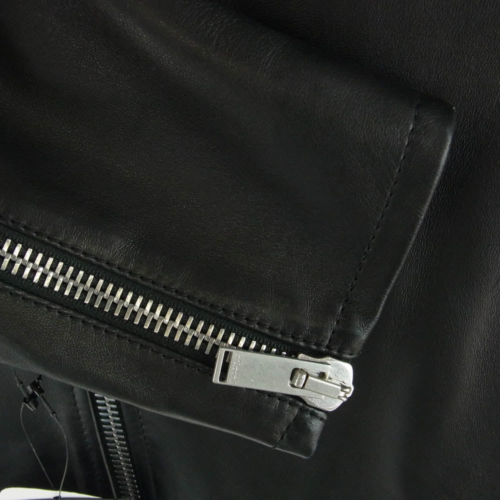 SAINT LAURENT サンローラン 484284 Y5YA2 L01 クラシック モーター サイクル レザー ライダース ジャケット ブラック系 46【極上美品】【中古】