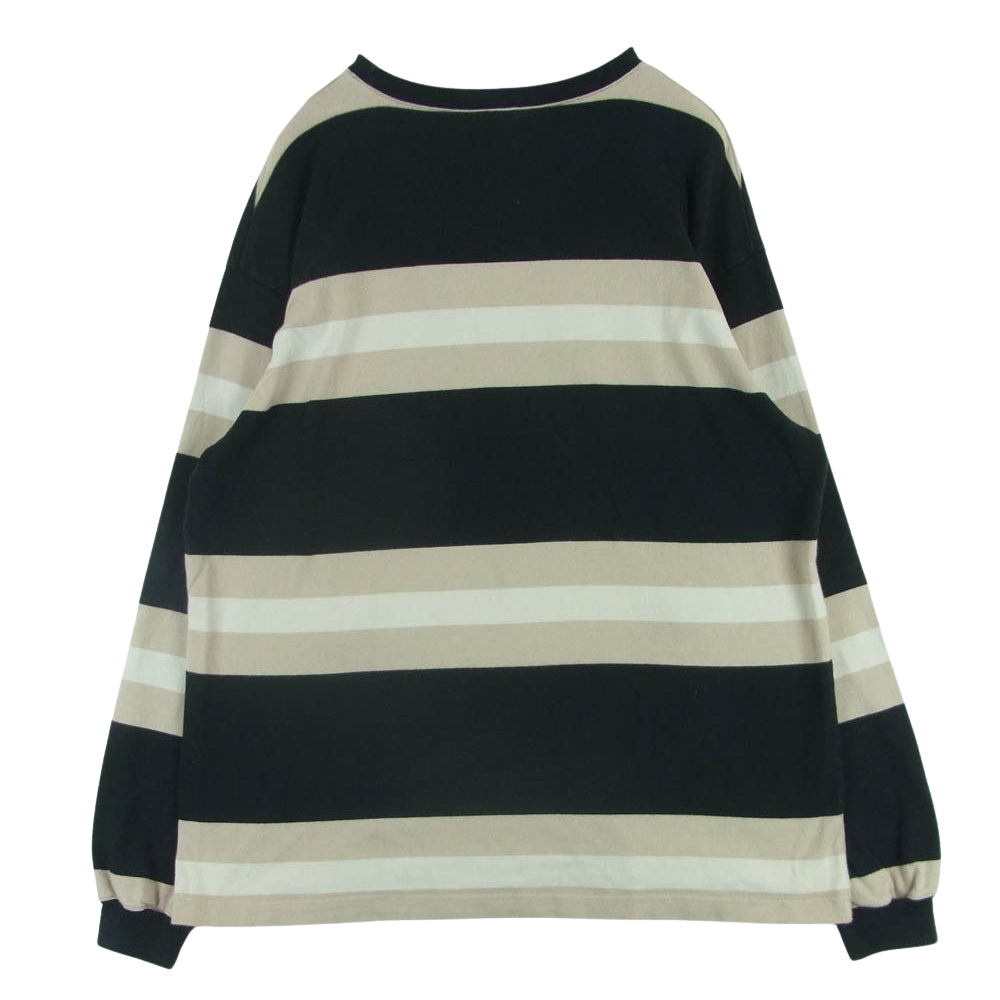 WTAPS ダブルタップス 20SS 201ATDT-CSM27 VATOS LS TEE.COTTON ボーダー ロングスリーブ 長袖 Tシャツ ブラック系 ベージュ系 03【中古】