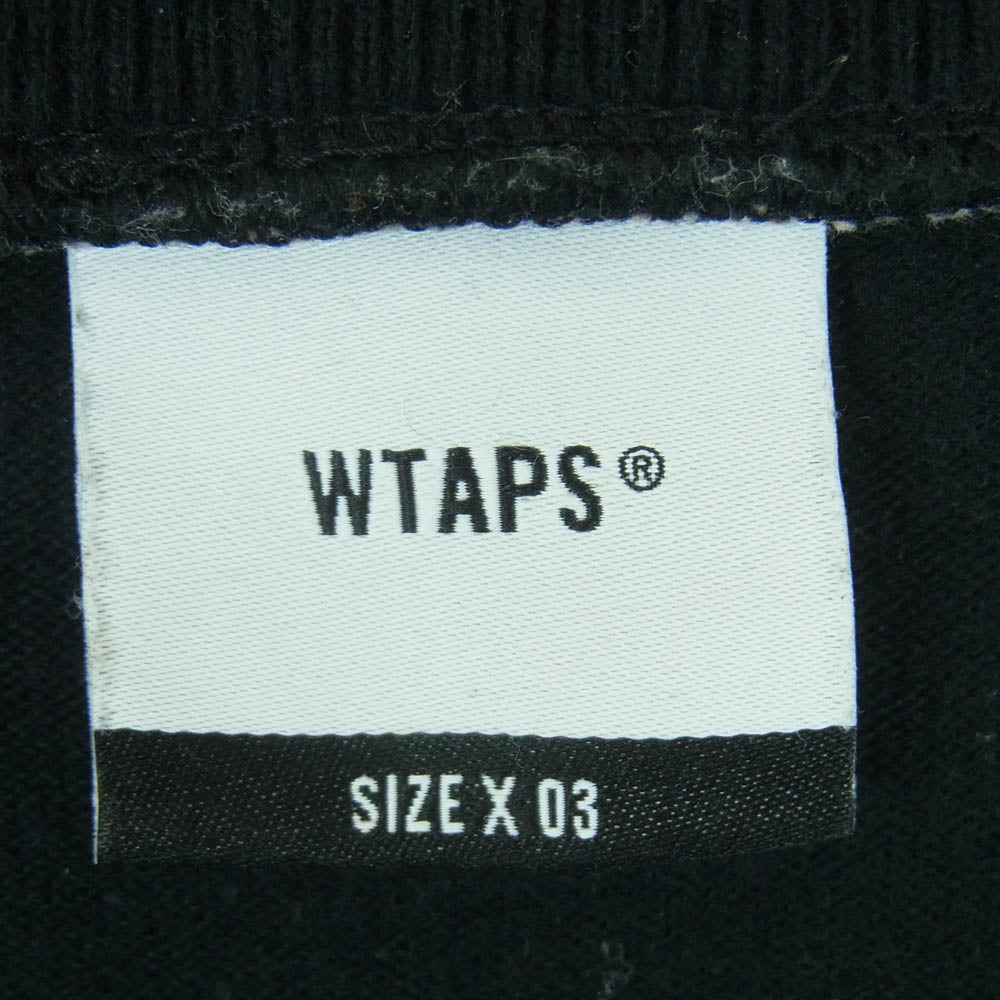 WTAPS ダブルタップス 20SS 201ATDT-CSM27 VATOS LS TEE.COTTON ボーダー ロングスリーブ 長袖 Tシャツ ブラック系 ベージュ系 03【中古】