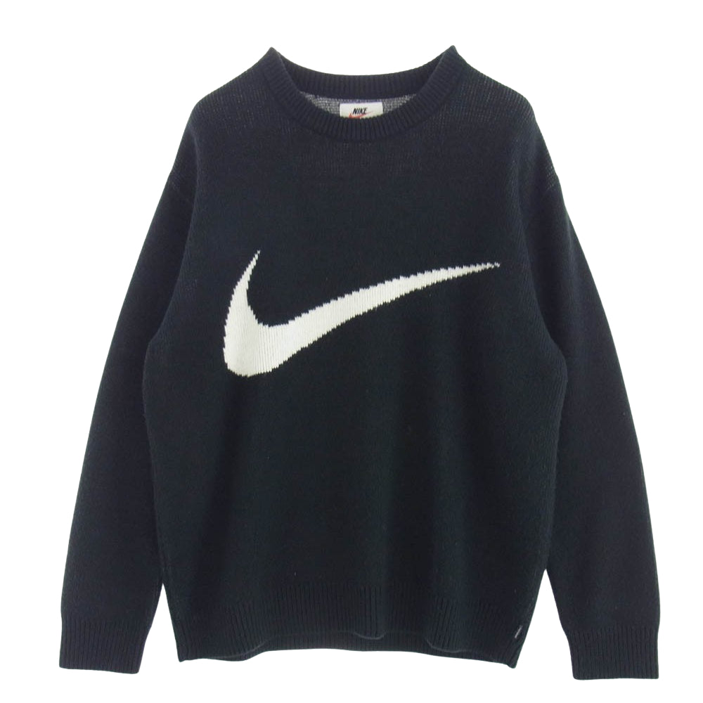Supreme シュプリーム 19SS BV7549-010 Nike Swoosh Sweater White ナイキ スウッシュ スウェット セーター ブラック系 L【中古】
