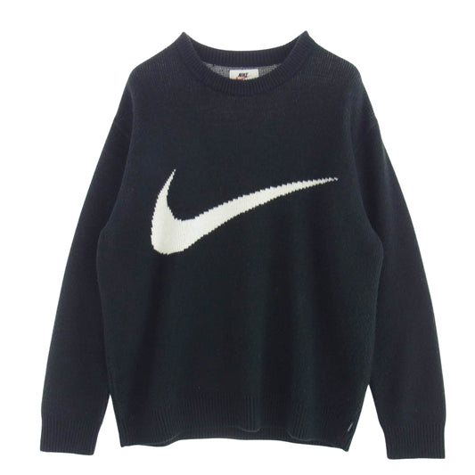 Supreme シュプリーム 19SS BV7549-010 Nike Swoosh Sweater White ナイキ スウッシュ スウェット セーター ブラック系 L【中古】
